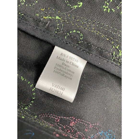 Coldwater Creek Jacket Size L Art-to-Wear Cotton Embroidered Lux Shopping Coffee - Picture 4 of 6